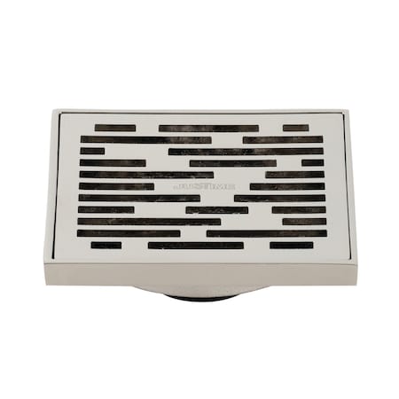 Kingston Brass BSF6310PN Watercourse Transit 4" Square Grid Shower Drain, Polished Nkl BSF6310PN